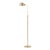 Mark D. Sikes 1 Light Devon Floor Lamp, Aged Brass, Natural Shade For Sale