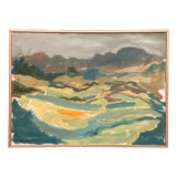 Lars Stocks, Landscape, 1971, Oil Painting on Panel, Framed For Sale
