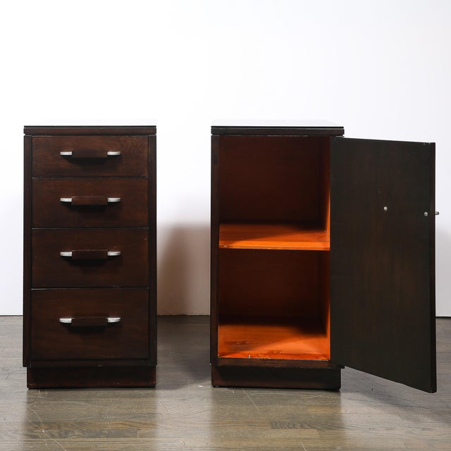 Pair of Art Deco Eliel Saarinen for Johnson Walnut End Tables/ Nightstands For Sale In New York - Image 6 of 13
