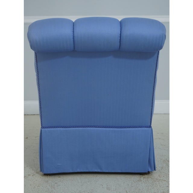 Kindel Furniture Kindel Blue Upholstered Boudoir Chair For Sale - Image 4 of 18