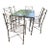 Late 20th Century Giacometti Inspired Wrought Iron Dining Table & 6 Chairs For Sale