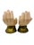 Mid-Century Modern Pristine 10” Scioto Ceramics Anatomical ‘Orans’ Prayer Hands - A Pair - Circa 1977 For Sale - Image 3 of 11