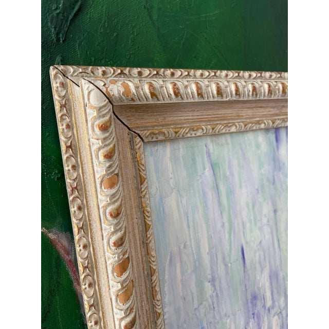 1962 Framed Impasto Floral Oil Painting on Board For Sale - Image 4 of 12