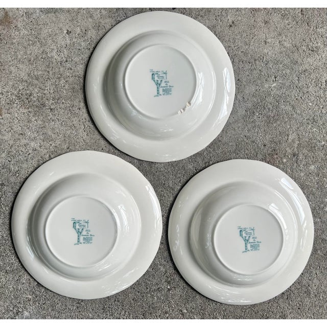 1980s English Johnson Bros. "The Friendly Village" Rimmed Soup Bowls- Set of 3 For Sale - Image 5 of 7