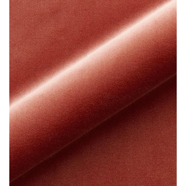 The House of Scalamandré Torino Velvet Fabric, Coral For Sale