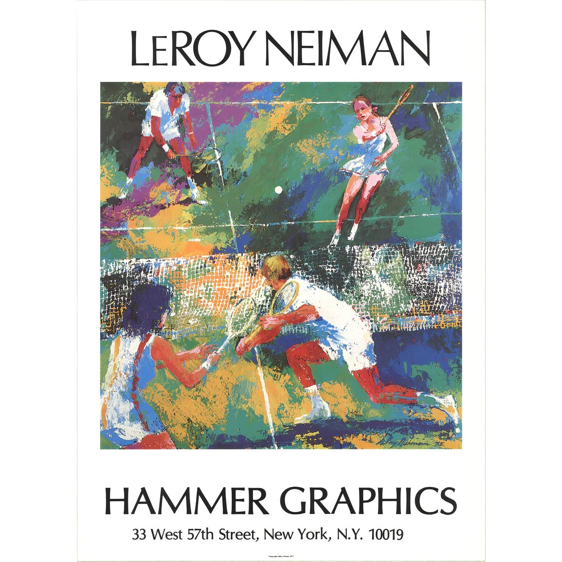 1977-leroy-neiman-tennis-match-offset-lithograph-chairish