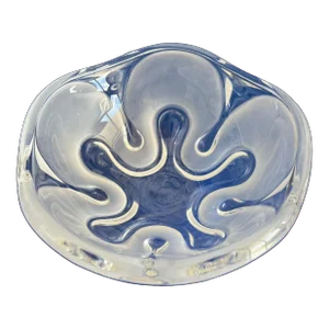 1980s Mikasya Symphony Frosted Swirl Snack Bowl Candy Dish, Made in Germany