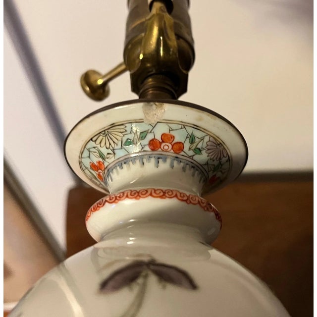 Antique 19th Century Chinese Export Porcelain Vase in Famille Vert Glaze Mounted as a Lamp For Sale - Image 11 of 13