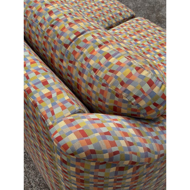 Vintage Thayer Coggin Sectional Sofa With Geometric Upholstery For Sale - Image 12 of 18