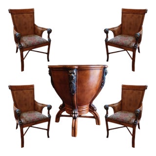 Authentic Rare Vintage Thomasville Ernest Hemingway Dining Set For Sale