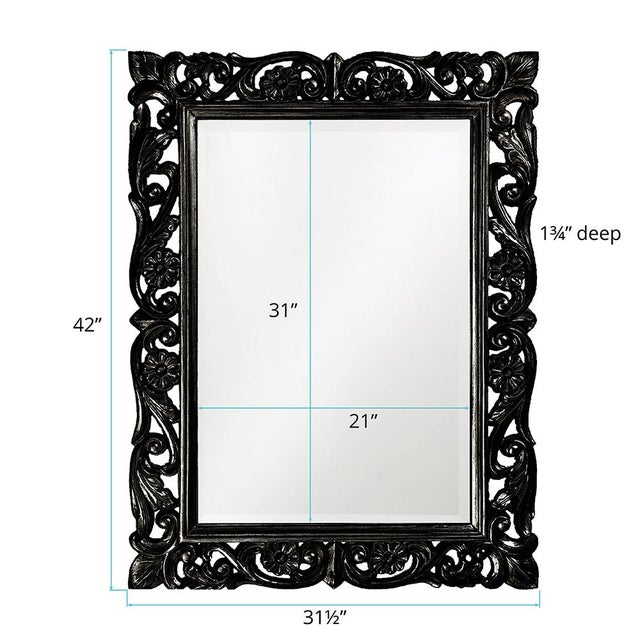 2020s Chateau Mirror - Glossy Black For Sale - Image 5 of 5