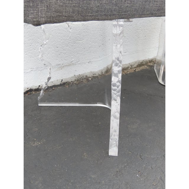 Mid Century Hollywood Regency Long Lucite End of the Bed Dining Table Bench 6441 For Sale - Image 10 of 11