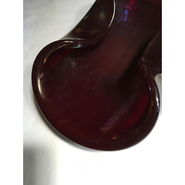 Mid-Century Modern Rubin Color Blown Paste Glass Bowl, Italy, 1960s For Sale - Image 17 of 18