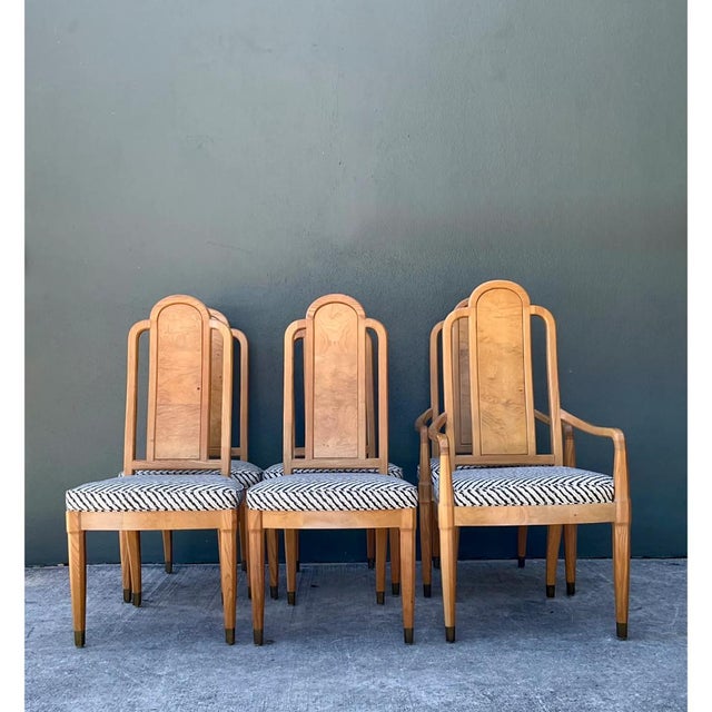 Camel Vintage Henredon Scene Two Upholstered Dining Chairs For Sale - Image 8 of 12