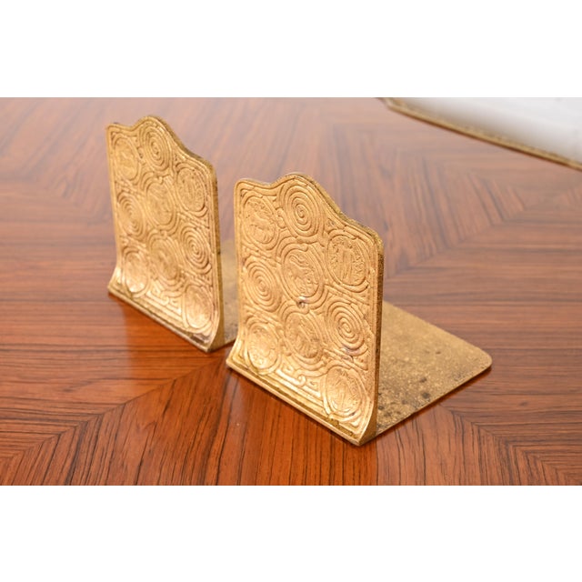 Tiffany Studios New York Bronze Doré Zodiac Bookends, Circa 1910 Chairish