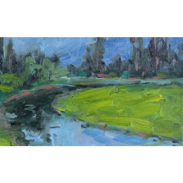 Quiet Places & Journeys — Eel River, Willits California Original oil painting by L. Haas, 6 x 8 unframed primed masonite...