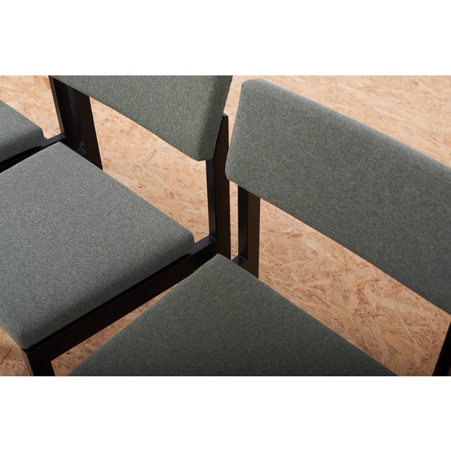 Chairs in Green Fabric by Willy Guhl for Dietiker, 1959, Set of 4 For Sale - Image 5 of 13