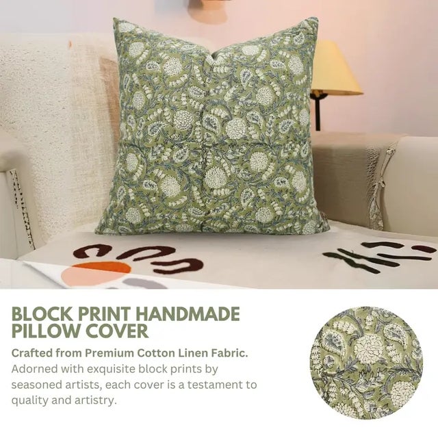 Elevate your space with the timeless charm of the Fabdivine Block Print Cushion Cover in the exquisite Gopi print. Crafted...