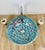 Moroccan Artistic Sink for Bathroom, Handpainted Blue Ceramic For Sale - Image 6 of 7