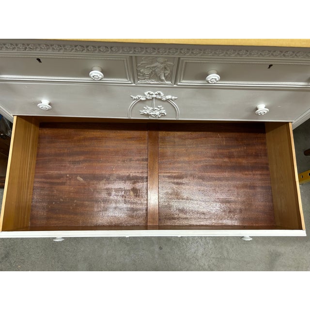 Antique Sligh French Style Dresser W/ Gesso & Mirror For Sale - Image 16 of 16