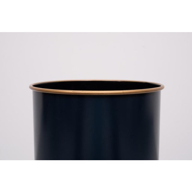 Lady Clare Dark Blue Metal Umbrella Stand, England, 1970s For Sale - Image 4 of 7