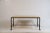 Chic 'Diagramme' Wrought Iron and Travertine Coffee Table For Sale In Los Angeles - Image 6 of 9