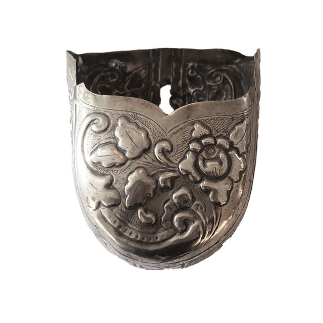 Rare 19th Spanish Colonial Period Silver Kid Stirrups Horse decorated with floral motifs, on e is marked with numbers ,...