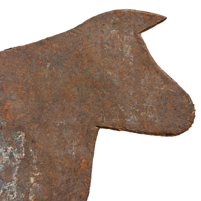 Brown 20th Century American Folk Art Cow and Tree Silhouette on Custom Wall Mount For Sale - Image 8 of 12