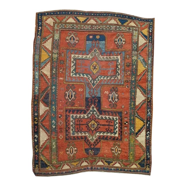 Antique Kazak Rug 5'3'' x 7'2'' For Sale