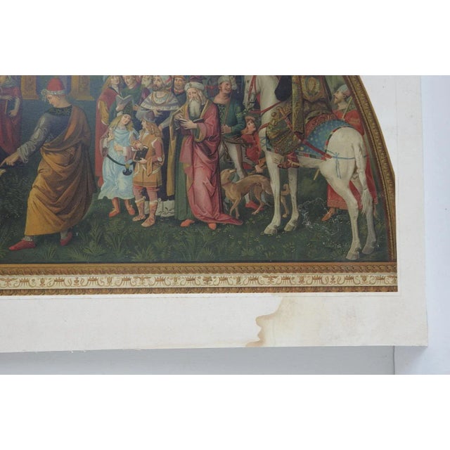 Large antique late 19th century chromolithograph by the Arundel Society of St Catharine. After the famed wallpainting at...