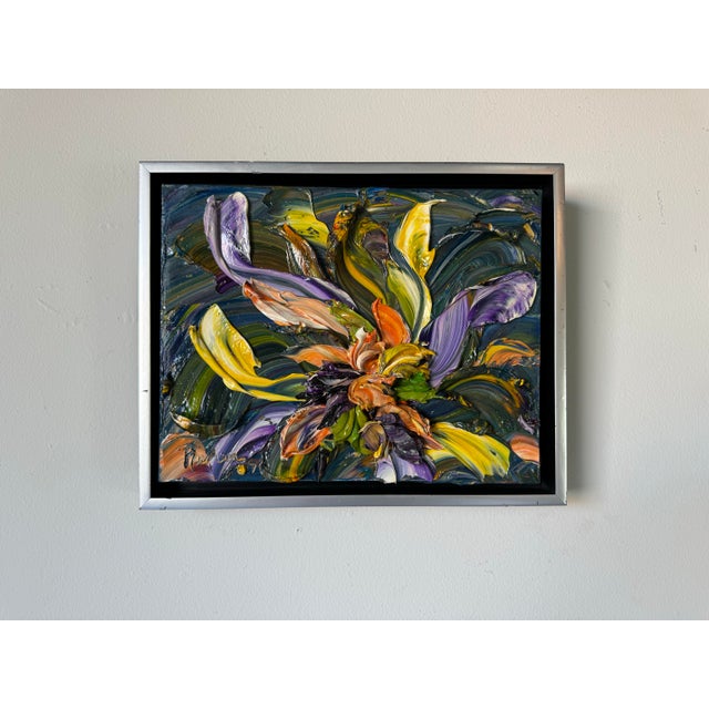 Abstract Rema Menzies " Mood Suings" Heavy Oil Impasto Expressionist Oil Painting For Sale - Image 3 of 12