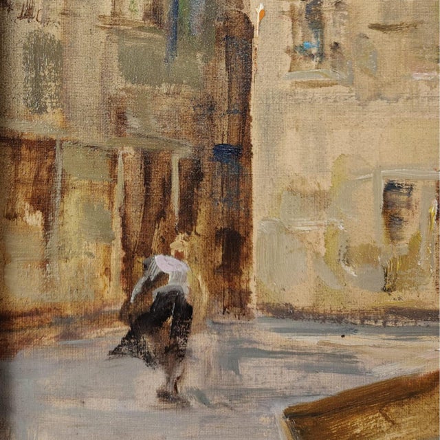 Angelo Brombo, Riva Di Pellestrina, Venice, 1960, Oil on Canvas, Framed For Sale - Image 15 of 18