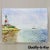 Dom Dominic Mingolla Enamel on Copper Painting Red Lighthouse Shoreline 9 X 12 For Sale - Image 10 of 10