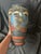Ceramic Antique Japanese Satsuma Style Hand Painted Moriage Porcelain Vase For Sale - Image 7 of 16
