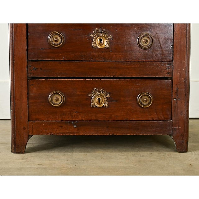 19th Century French Early 19th Century Petite Walnut Chest of Drawers For Sale - Image 5 of 12