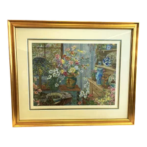 Signed and Numbered Serigraph by John Powell, American (1930- ) 'Still Life Interior'