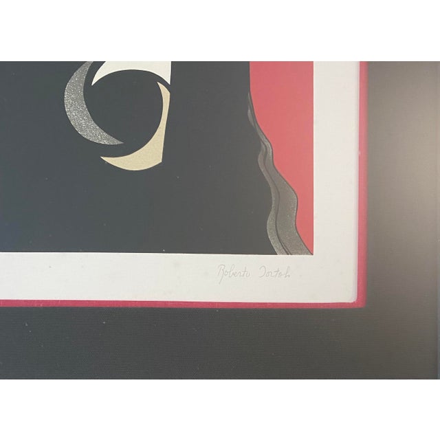 Late 20th Century Roberto Tortoli Art Deco Color Lithograph in the Manner of Erté For Sale - Image 5 of 6