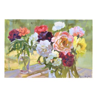 Valery Bayda, Peonies, 2024, Oil on Canvas For Sale
