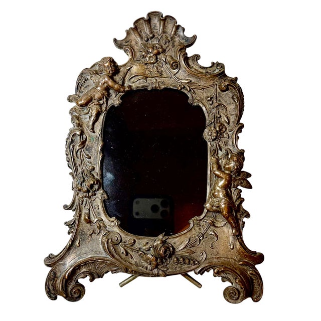 Late 19th Century Antique French Bronze Picture Frame For Sale - Image 5 of 8