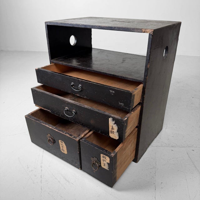 Vintage Japanese Desk Cabinet, 1920 For Sale - Image 4 of 12