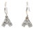 Bespoke Diamond Vee Shaped Drop Earrings 0.31ct, 2 Pieces For Sale