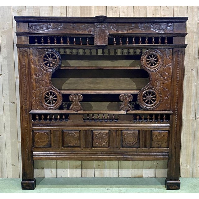 Antique Oak Wall Unit in Oak, 1800s For Sale - Image 11 of 12