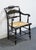 Ethan Allen Ethan Allen Hand Decorated Collection Black & Gold Hitchcock Style Arm Chair W. Rush Seat 14-6110a For Sale - Image 4 of 10