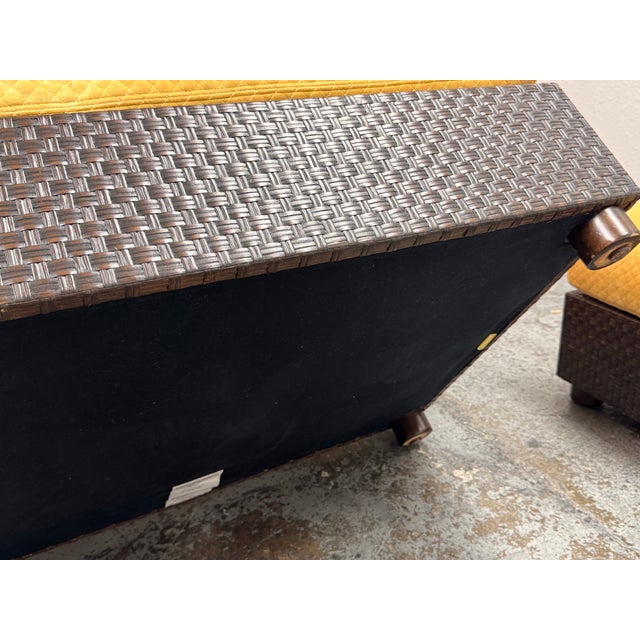 Orlando Diaz-Azcuy for McGuire Cambay Sectional + Ottoman For Sale - Image 10 of 11