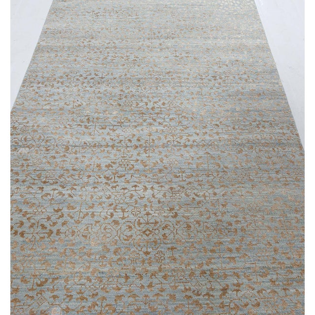 Modern Traditional-Inspired Hand-Knotted Silk & Wool Runner by Doris Leslie Blau For Sale In New York - Image 6 of 9