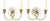 Hollywood Regency Style Crystal and Brass Sconces, Pair For Sale