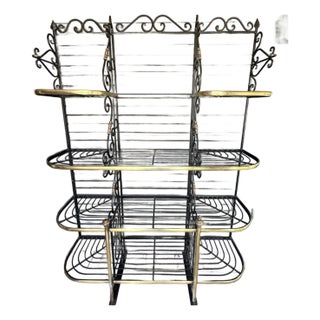 Grand Antique French Antique Iron and Brass Bakers Rake. Circa 1900 For Sale