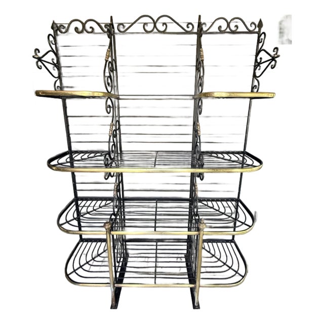 Grand Antique French Antique Iron and Brass Bakers Rake. Circa 1900 For Sale