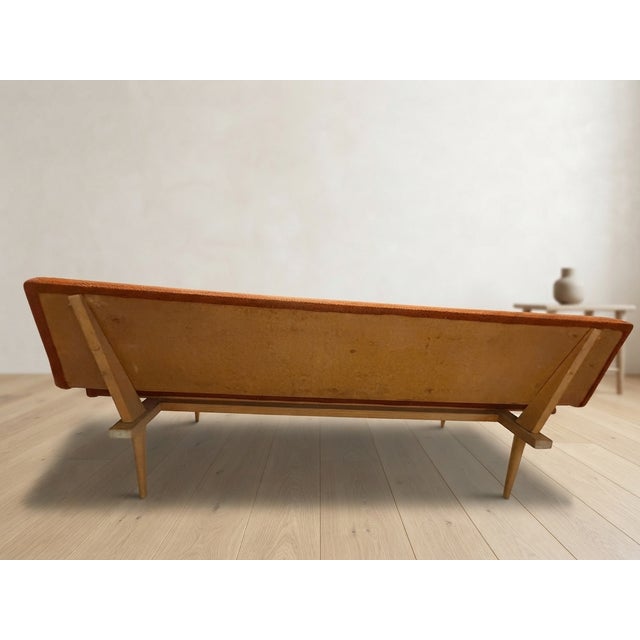 Orange Mid-Century Folding Daybed from Miroslav Navrátil, Czechoslovakia, 1960s For Sale - Image 8 of 12