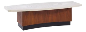 Harvey Probber Mid Century Terrazzo and Walnut Coffee Table
